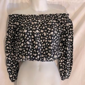 Brandy Melville Floral  Crop Top